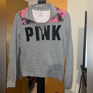 VS PINK Floral Quarter-zip